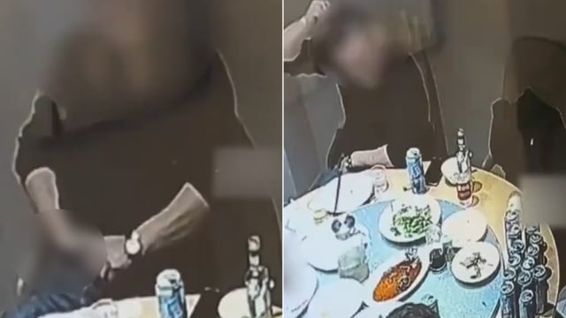 从下体拔毛放入菜中 中国男子奇葩逃单方式被监控拍下