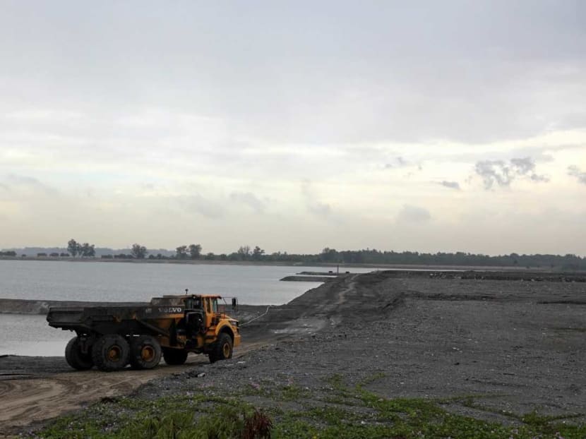 A large lorry carrying waste at the landfill at Pulau Semakau on Dec 10, 2019, as the landfill marked its 20th birthday. A large lorry carrying waste at the landfill at Pulau Semakau on Dec 10, 2019, as the landfill marked its 20th birthday.