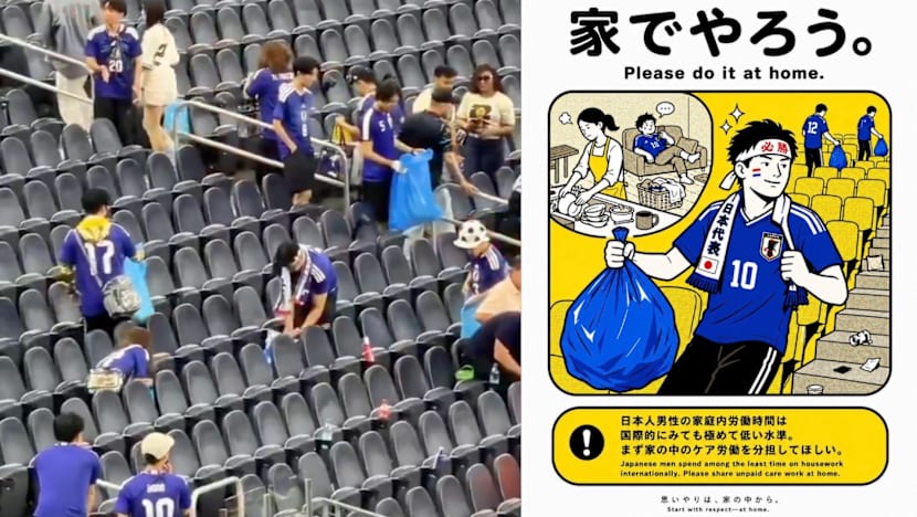 Japanese Fans Go Viral For Cleaning Up After World Cup Match — But Some Women Are Now Calling Out Men For Not Doing The Same At Home