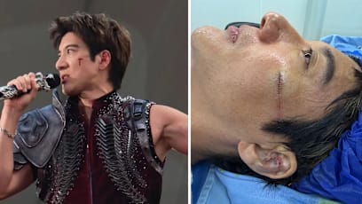 Wang leehom concert fall stitches