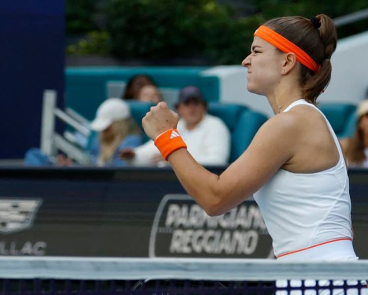 Muchova edges Mboko at Miami Open, to face Gauff in semis