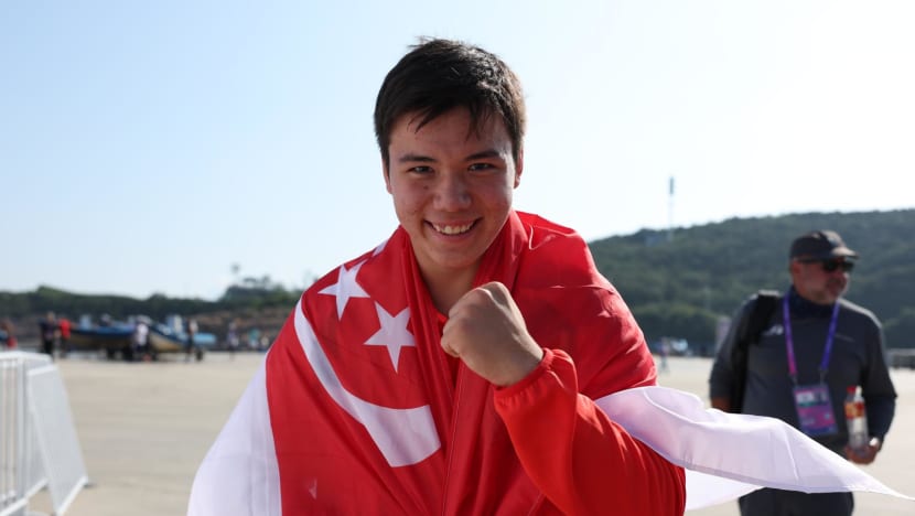 Kitefoiler Maximilian Maeder wins Singapore’s first gold medal at Asian Games Kitefoiler Maximilian Maeder wins Singapore’s first gold medal at Asian Games