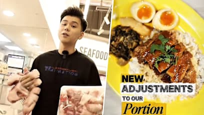 2nd-gen boss of pork leg rice hawker chain Shi Nian responds to complaints of small portions after viral video 