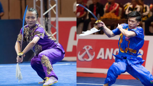 我国两名武术选手 男女刀棍术项目添两金一银