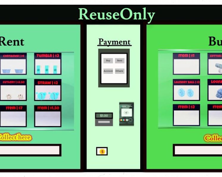 Youths come up with novel vending machine that rents out reusable lunchboxes, cutlery 