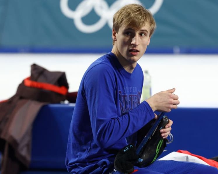 Speed skating-Confident American Stolz sets sights on glory in Milan