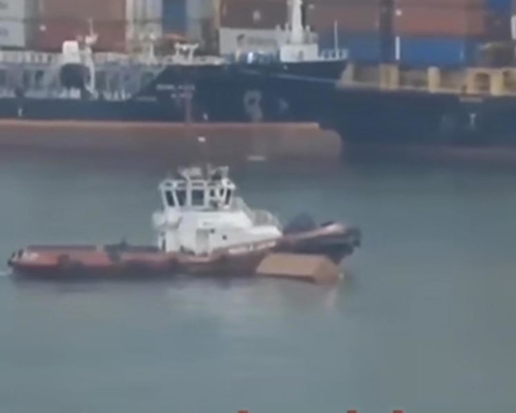 Strong winds send 15 empty shipping containers falling into sea at Keppel Terminal