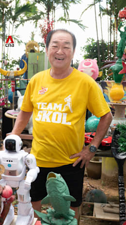 He created a mini 'Haw Par Villa' garden in Woodlands 