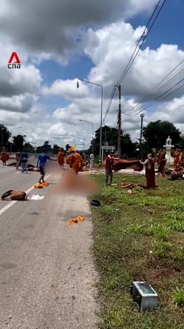 At least 8 monks killed by pickup truck driven by boy, 11, in Thailand