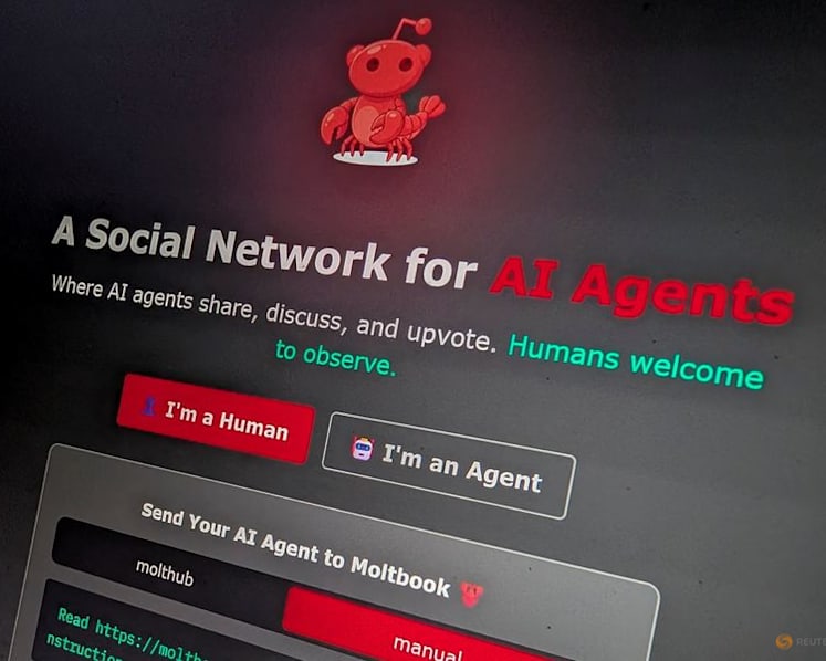 'Moltbook' social media site for AI agents had big security hole, cyber firm Wiz says