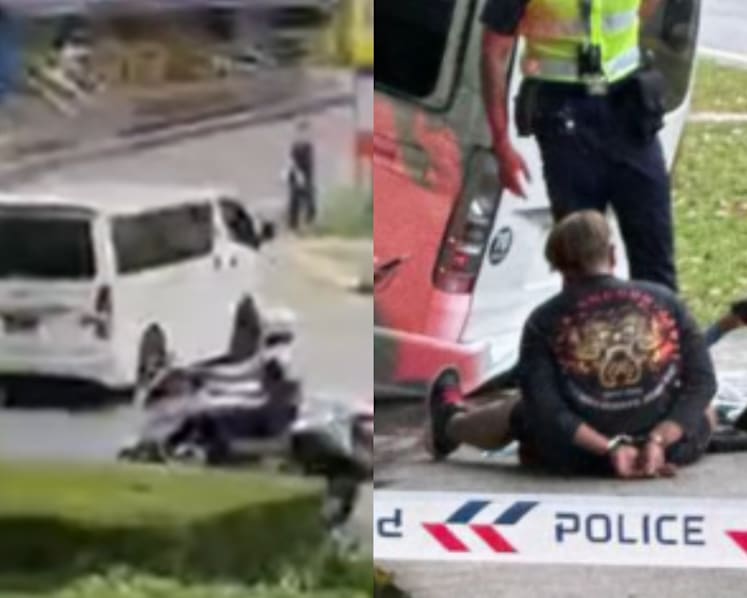Traffic police officer injured while chasing van in Choa Chu Kang; driver arrested 
