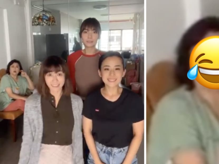 This video of Chen Liping looking troubled by her younger co-stars filming a TikTok is too funny