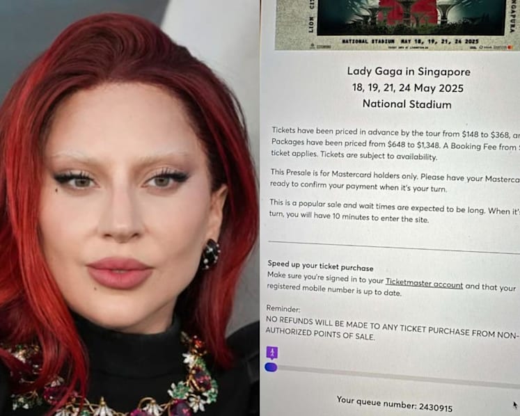 Lady Gaga Singapore concerts: 1st day of ticket presales sees queue numbers exceeding 2 million