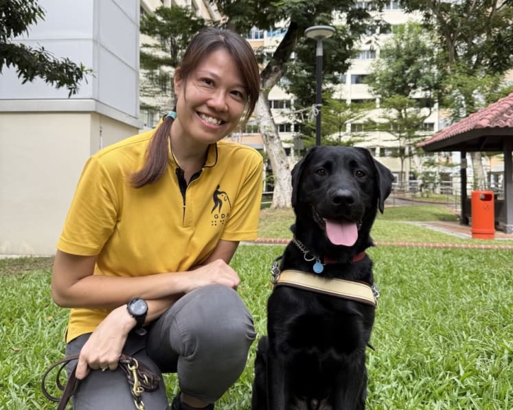 She trains guide dogs in Singapore so blind people can get around independently and confidently