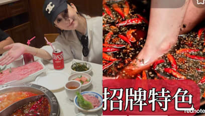 Aaron Kwok's Wife Soaks Her Feet In Mala Hotpot Broth As Part Of Self-Care Routine