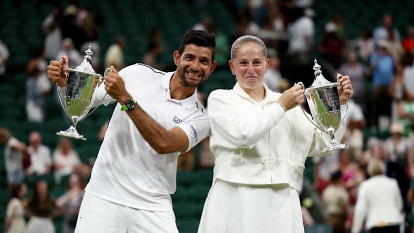 Ostapenko, Arevalo fight back to win Wimbledon mixed doubles title