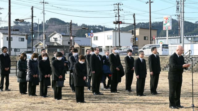日本“311大地震”14周年 多地举行悼念活动哀悼逝者