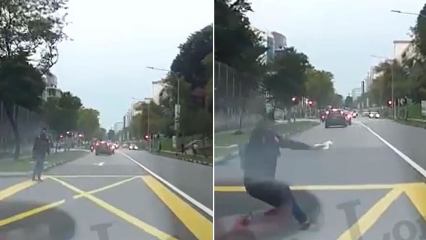 Polis siasat lelaki lari ke arah kereta di Serangoon North, jatuh walhal tidak dilanggar