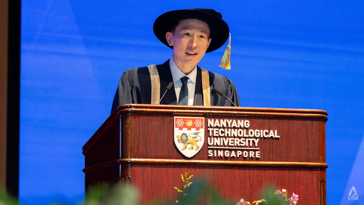 channelnewsasia.com - Natasha Ganesan - TikTok CEO Chew Shou Zi urges NTU doctoral graduates to 'actively seek the unknown' at conferment ceremony