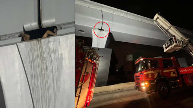 马国男子疑偷电缆 卡在捷运混凝土柱动弹不得