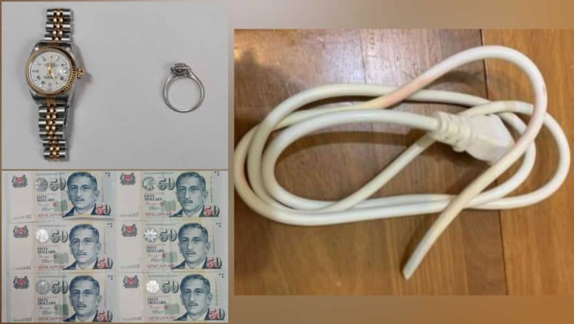 Man arrested for suspected armed robbery; allegedly strangled victim with electrical cord