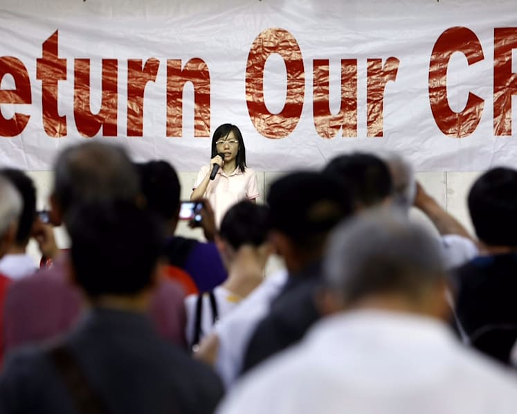 Han Hui Hui raps Govt over healthcare, housing, CPF at rally