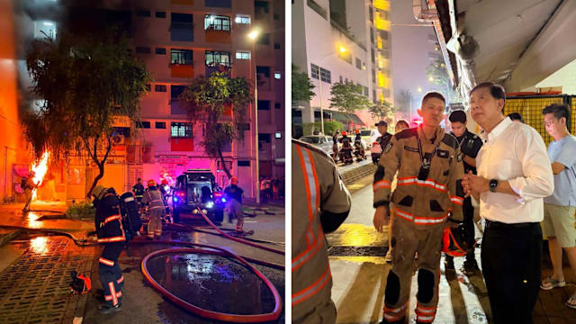 裕廊西组屋传火警 火患涉及一楼单位外橱柜