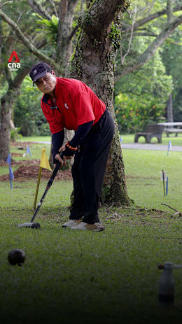 The woodball player making his SEA Games debut at the age of 75