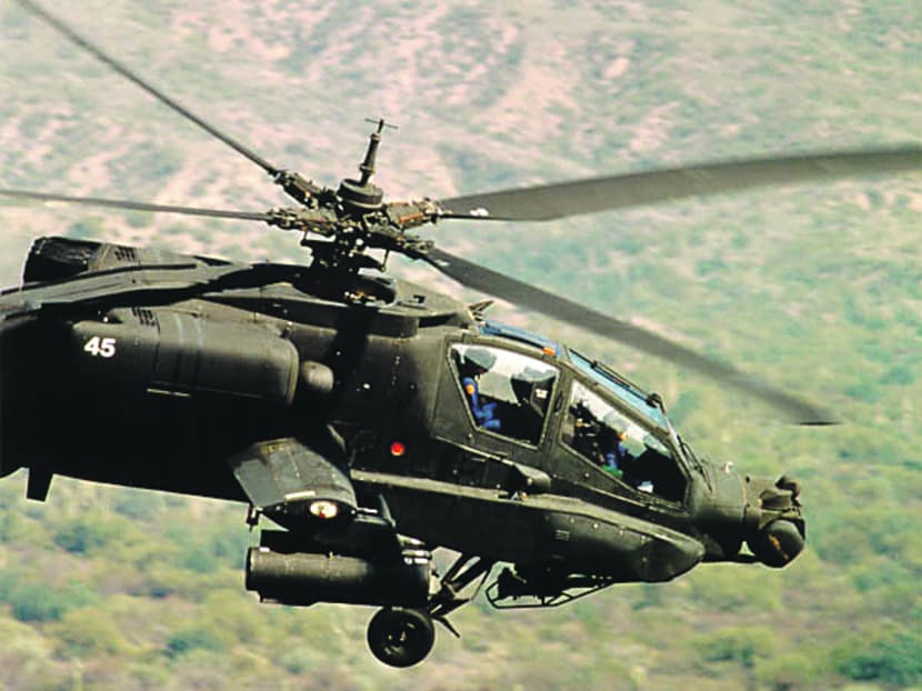 An Apache helicopter: Washington will sell eight advanced Apaches to Indonesia, a sale that will underscore the US pivot towards Asia.