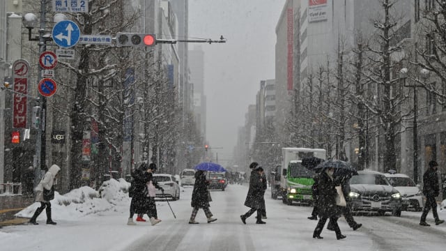 受强烈寒流影响 日本海沿岸料将持续降雪