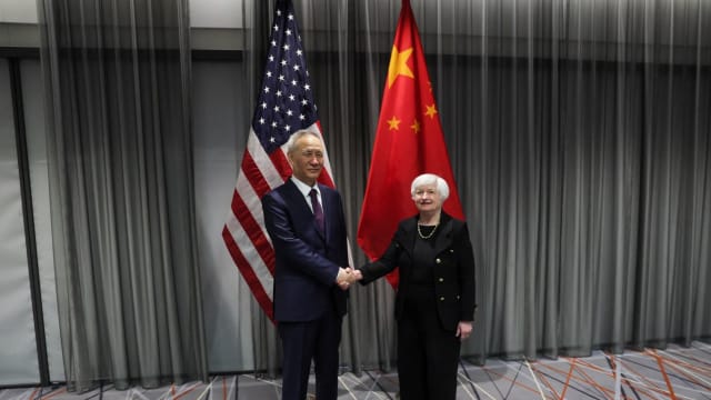 耶伦刘鹤会谈后 同意就宏观经济和金融课题加强沟通