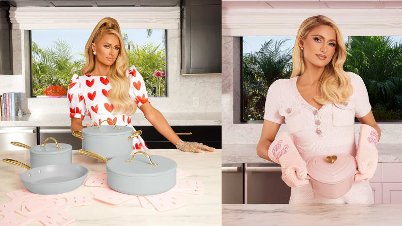 Paris Hilton Has A Kitchenware Range & It's Surprisingly Cute — Includes Heart-Shaped Pots And Pink & Gold Utensils Paris Hilton Has A Kitchenware Range & It's Surprisingly Cute — Includes Heart-Shaped Pots And Pink & Gold Utensils