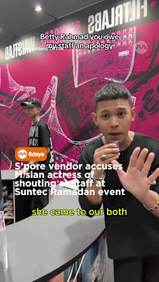 What do you think? Misunderstanding or misconduct?  #8dayssgLocalEnt  #8dayssg #BettyRahmad #RamadanEvent #ViralVideo