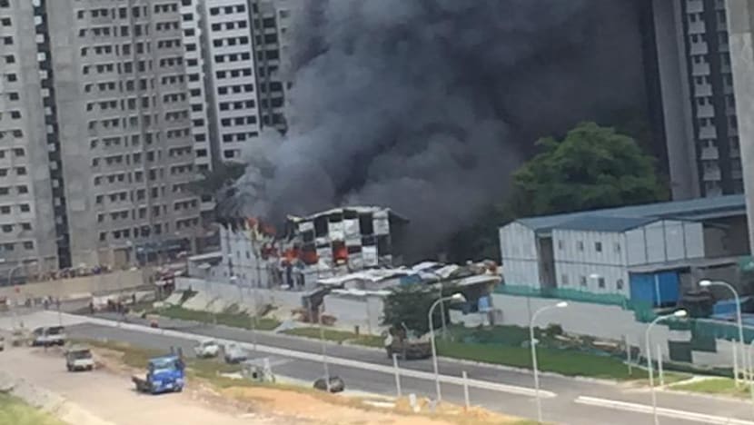 Fire breaks out at Choa Chu Kang construction site