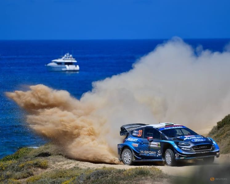 Rallying-Evans trails title rivals after first loop of stages in Sardinia