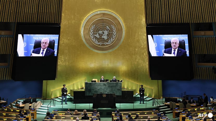 Palestinian leader tells UN no role for Hamas in state