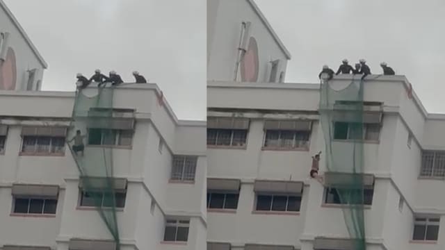 裕廊西男子持刀与警对峙 跌下组屋清醒送院