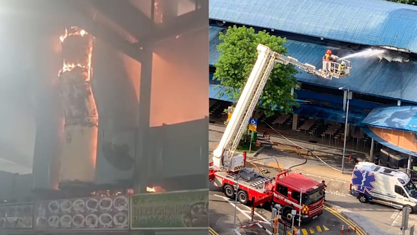 Fire breaks out at Whampoa hawker centre, 100 people evacuated