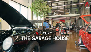 In Singapore, a house with an expansive garage that houses the owner’s car collection