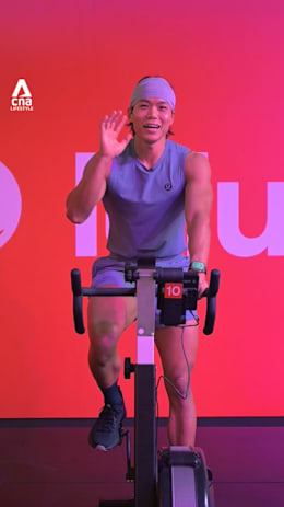 Physical: 100 star Amotti plays 'this or that' while cycling