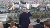 Trump's military parade steps off after day of protests against him