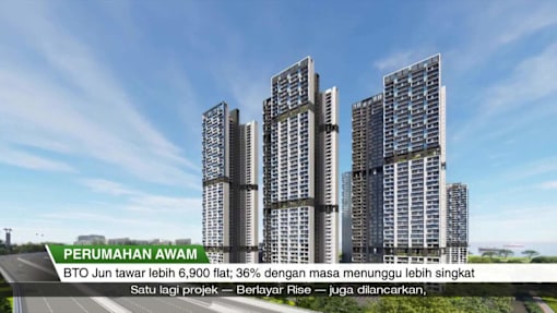 6,952 flat BTO dilancar pada Jun, termasuk 2 projek Prime di Bishan, Bukit Merah