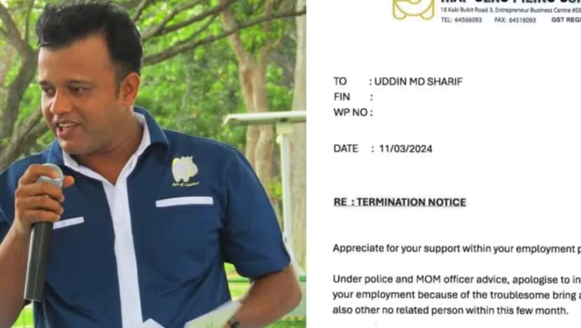 MOM 'did not advise' employer to fire migrant worker harassed by loan sharks; he can remain in Singapore amid police probe MOM 'did not advise' employer to fire migrant worker harassed by loan sharks; he can remain in Singapore amid police probe