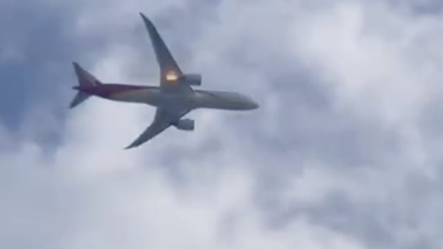 起飞遭遇鸟击发动机冒火光  海南航空客机急速返航