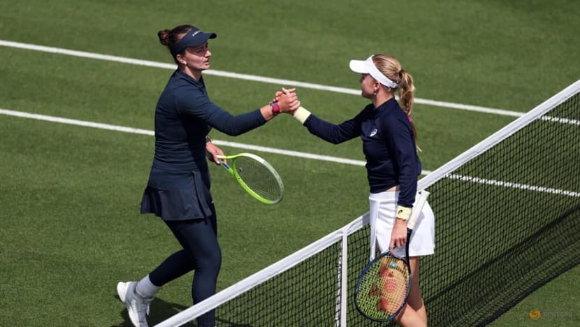 Krejcikova battles past Dart at windy Eastbourne, Raducanu survives scare
