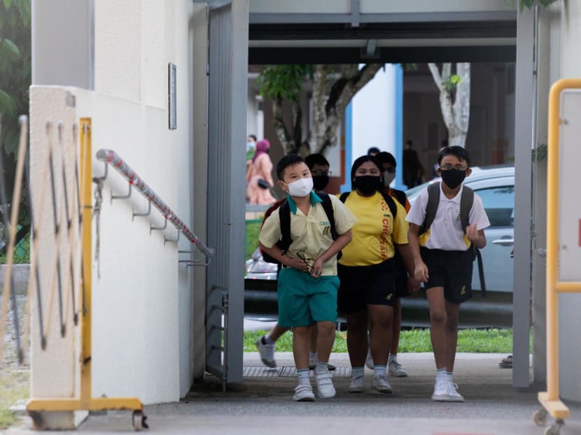 The Ministry of Education said that students are encouraged to bring their TraceTogether token to school for the ease of contact tracing even if they are able to download the app as they may not have access to their handphones at all times during classes or while doing outdoor activities. The Ministry of Education said that students are encouraged to bring their TraceTogether token to school for the ease of contact tracing even if they are able to download the app as they may not have access to their handphones at all times during classes or while doing outdoor activities.