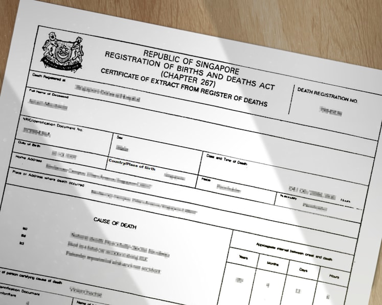 S$40 fee for copy of death certificate is to cover costs of providing service: ICA