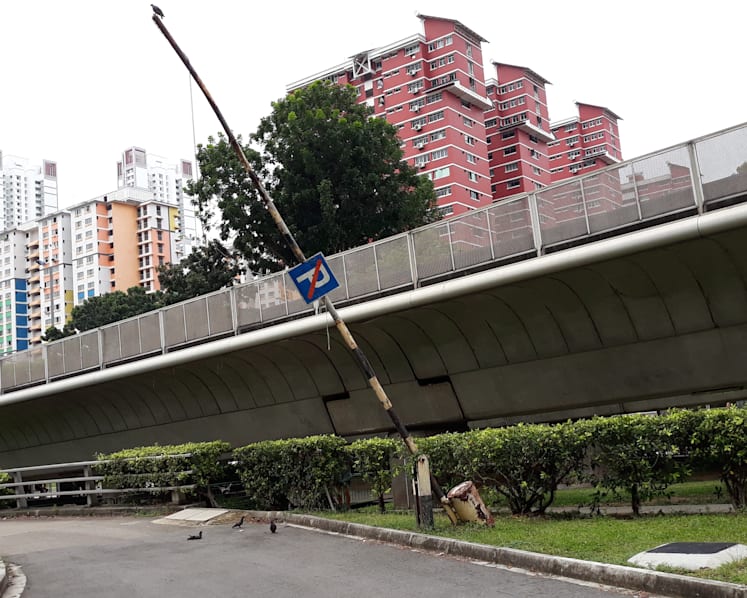 Rusty barrier near Delta Swimming Complex an accident waiting to happen