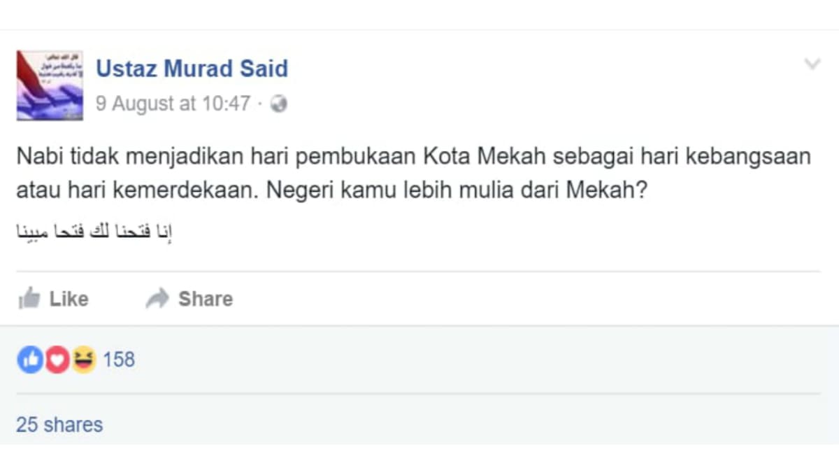 Former ustaz was spreading extremist ideas on Facebook - TODAY