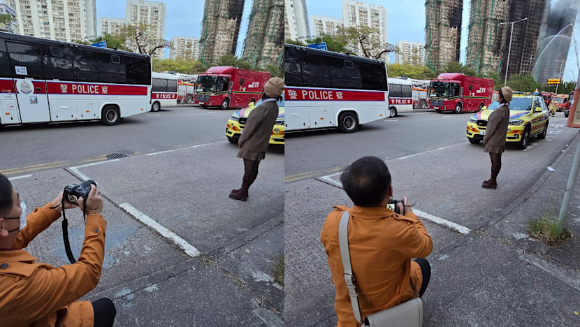  The woman's check-in behavior in front of the disaster site caused controversy as the victims of the fire did not rest in peace 